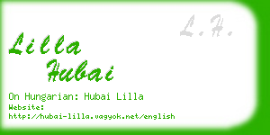 lilla hubai business card
